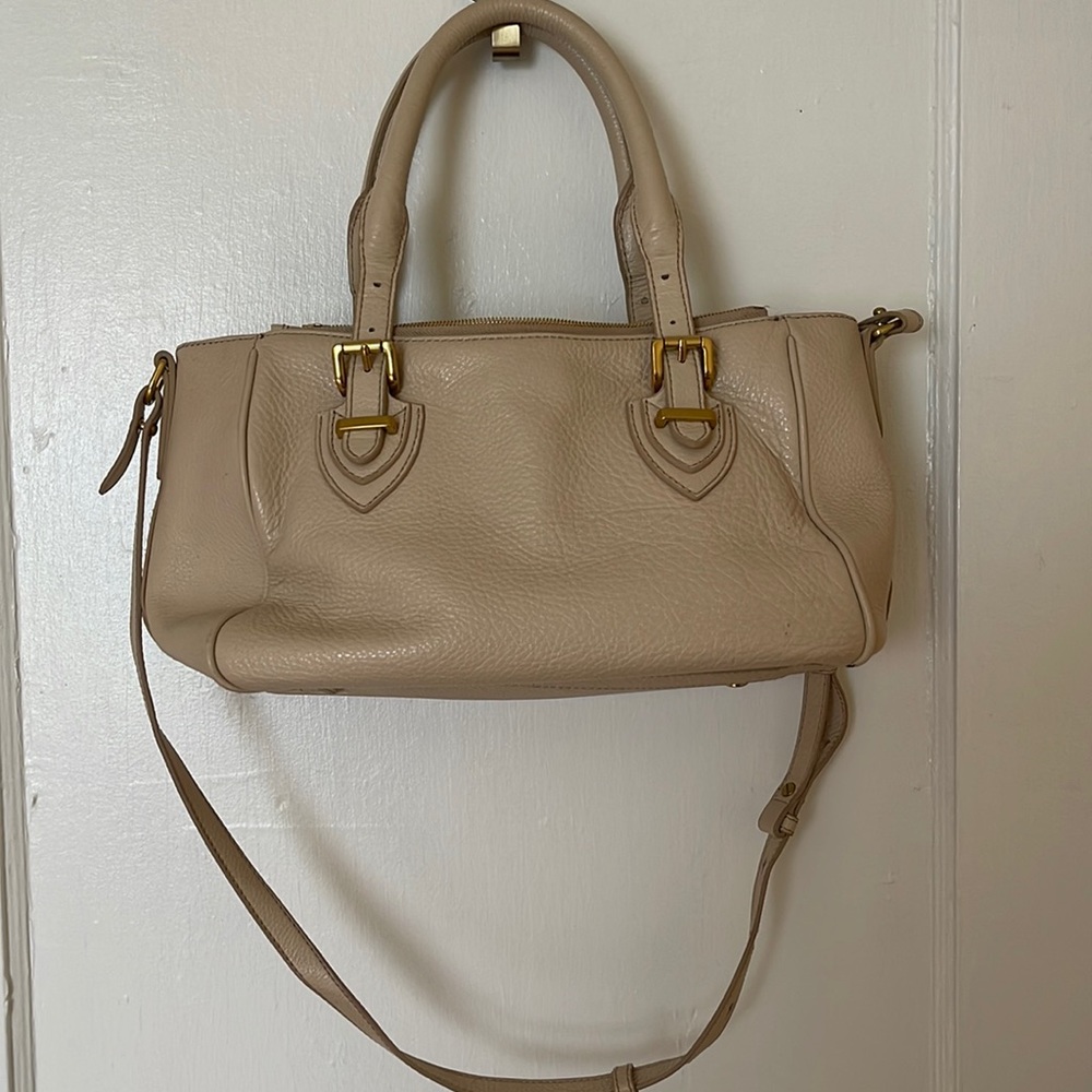 Jcrew cream pebbled leather Crossbody purse